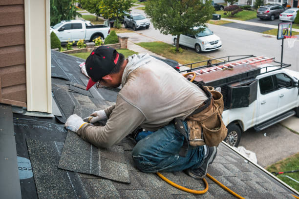 Professional Flat Roof Repair technician working in Westport, NC